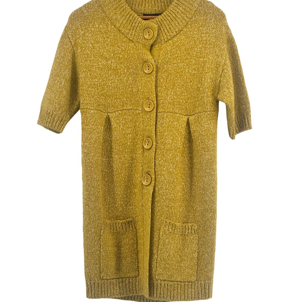 The‎ Limited Mustard Yellow Marl Chunky Knit Long Cardigan Sweater Medium